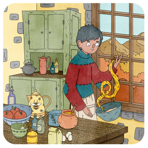 Cozy kitchen scene